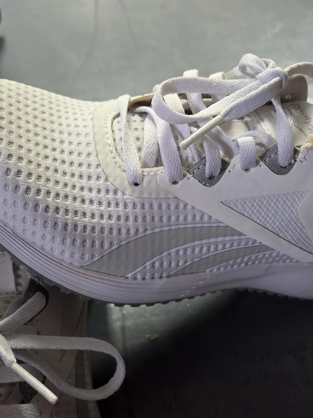 Reebok White Mesh Running Sneakers